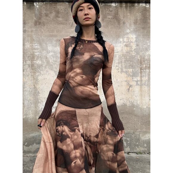 Jean Paul Gaultier La Musee capsule collection The creation of adam dress - Picture 5 of 11